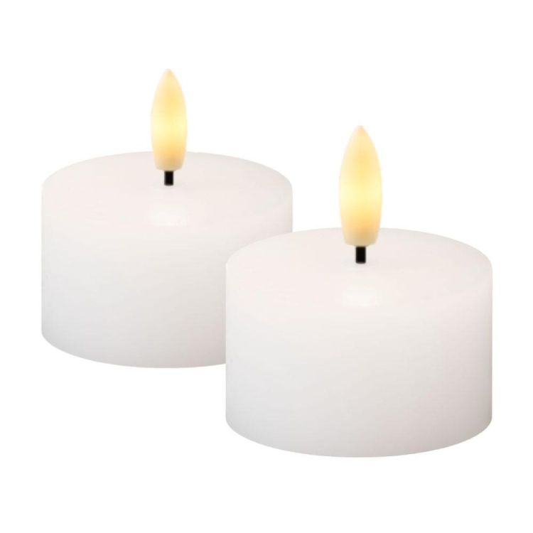 Sirius Home Set 2 Sille theelichtjes heroplaadbaar Ø4cm (Wit) - Panache (Koksijde)