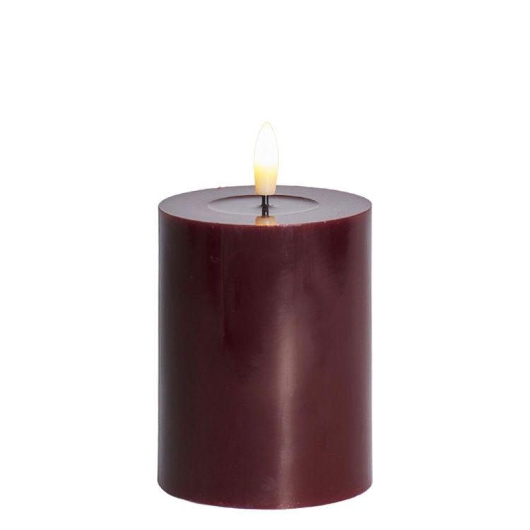 Sirius Home Sille Bougie Cylindre Rechargeable Ø7,5cm H10cm (Bordeaux) - Panache (Koksijde)