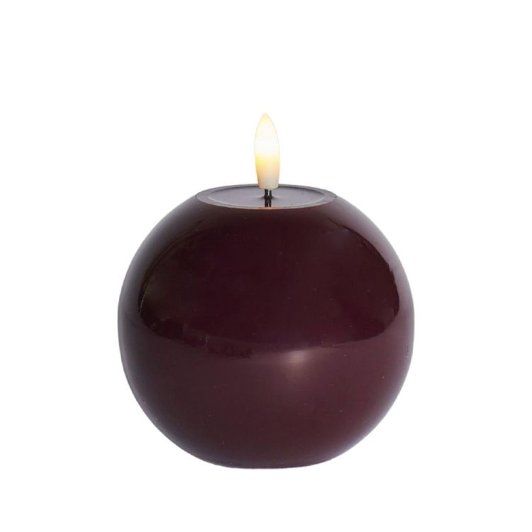 Sirius Home Sille bolkaars oplaadbaar Ø10cm H9cm (Bordeaux) - Panache (Koksijde)