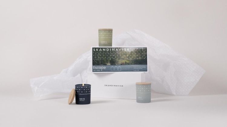 Skandinavisk Escape giftset 3x candle 65g (Multi) - Panache (Koksijde)