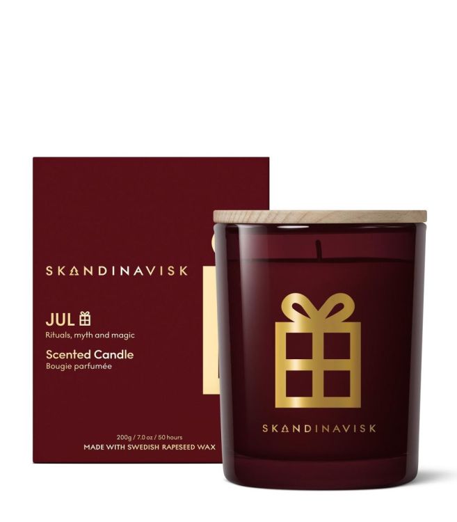 Skandinavisk JUL geurkaars 200g Gold Symbol (Red) - Panache (Koksijde)