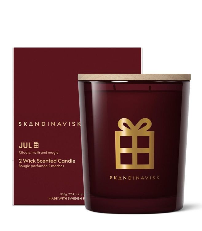 Skandinavisk JUL geurkaars 350g Gold Symbol (Red) - Panache (Koksijde)