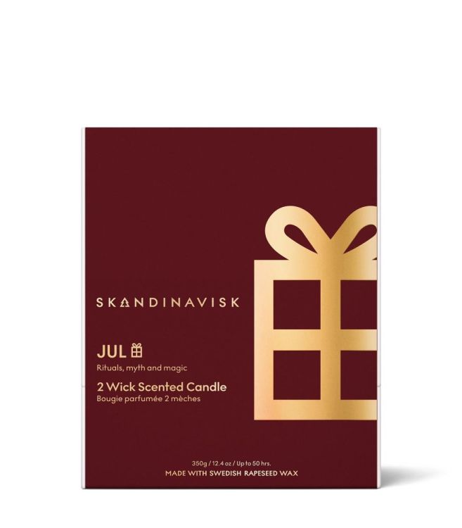 Skandinavisk JUL geurkaars 350g Gold Symbol (Red) - Panache (Koksijde)