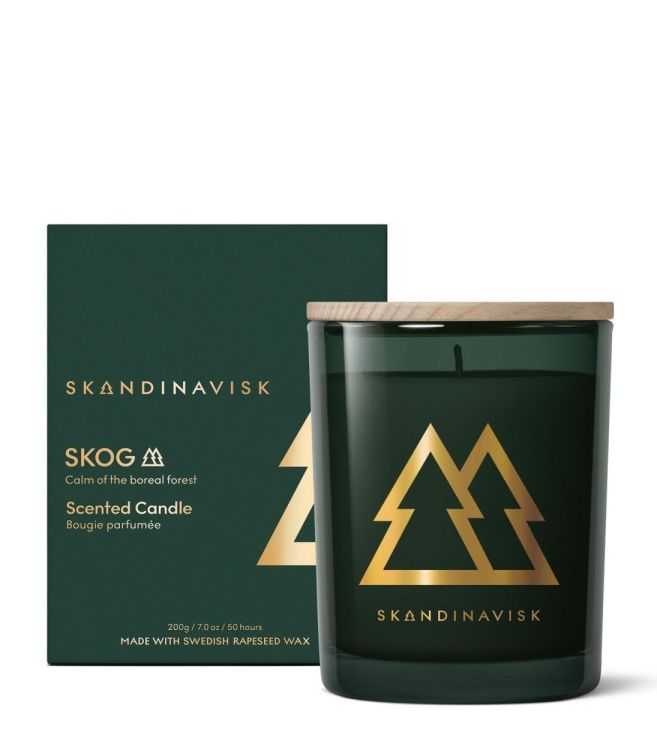 Skandinavisk SKOG geurkaars 200g Gold Symbol (Forest Green) - Panache (Koksijde)