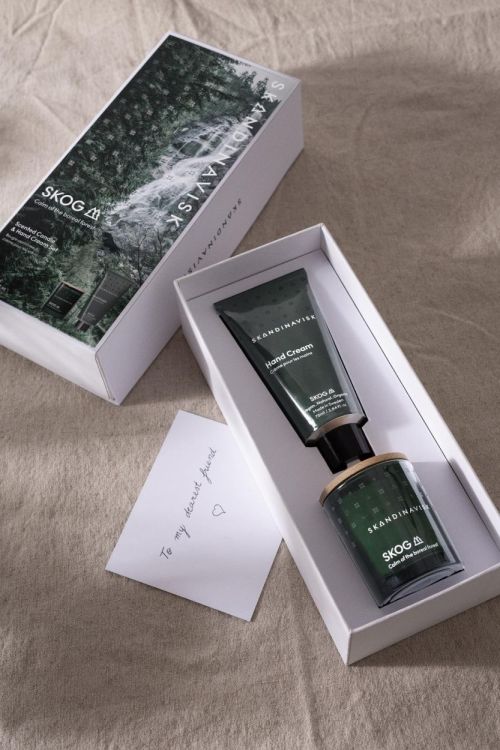 Skandinavisk SKOG Scented Candle 65g & Hand Cream 75ml set (Forest Green) - Panache (Koksijde)