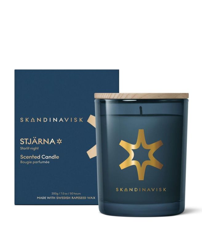 Skandinavisk STJÄRNA geurkaars 200g Gold Symbol (Blue) - Panache (Koksijde)