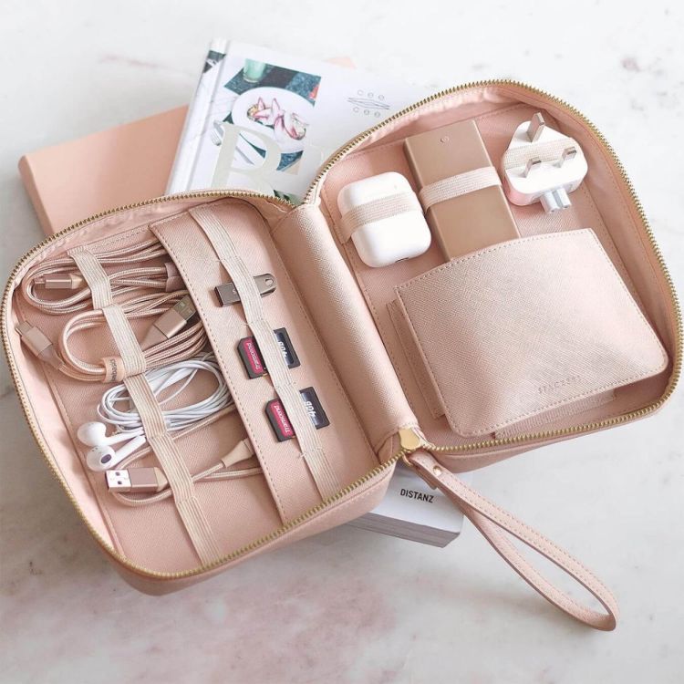 Stackers Cable tidy bag (Blush Pink) - Panache (Koksijde)