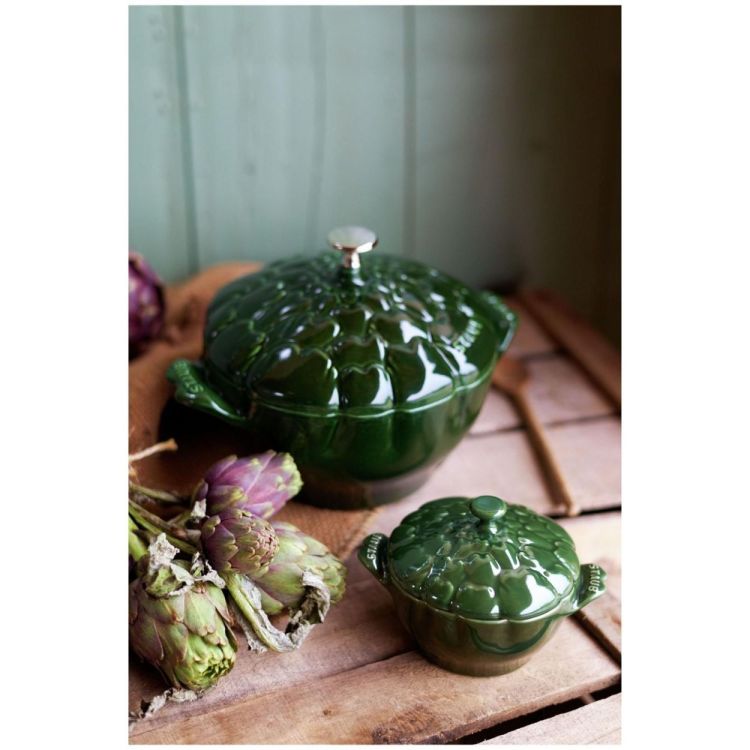 Staub Cocotte Artisjok 22cm / 3l Basilicum (Basilicum) - Panache (Koksijde)
