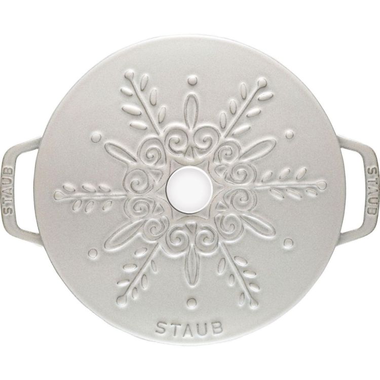 Staub Cocotte Snowflake 24cm / 3.6l (White Truffle) - Panache (Koksijde)