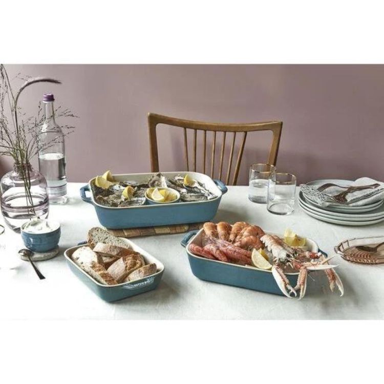 Staub Gratineerschaal 34x24cm (Turquoise) - Panache (Koksijde)