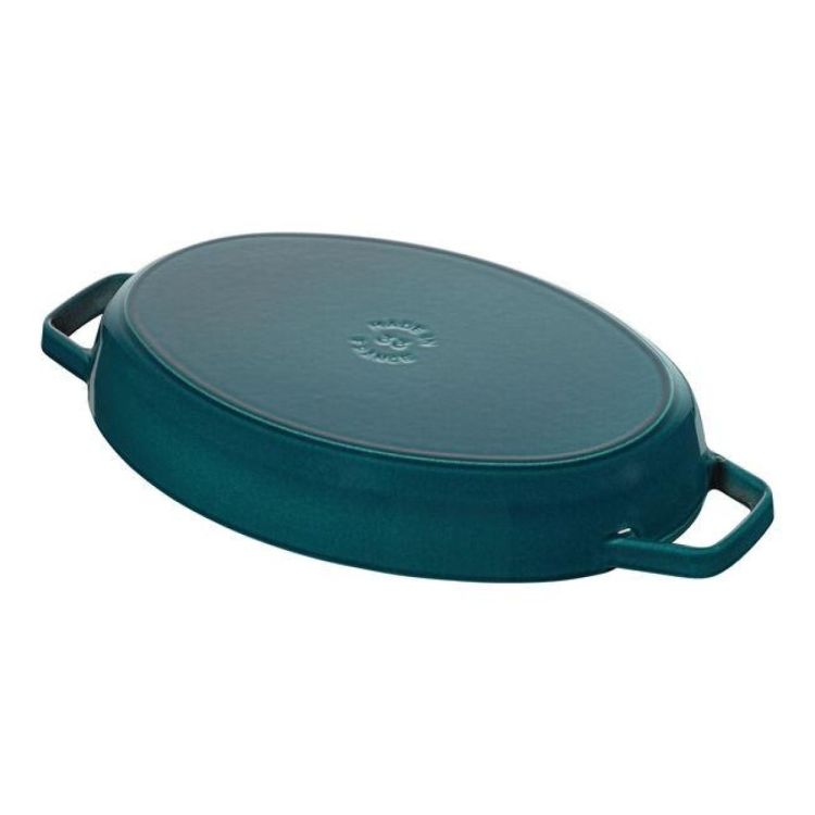 Staub Ovaal Vispan met deksel 33cm (La Mer) - Panache (Koksijde)