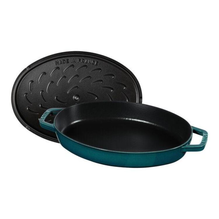 Staub Ovaal Vispan met deksel 33cm (La Mer) - Panache (Koksijde)