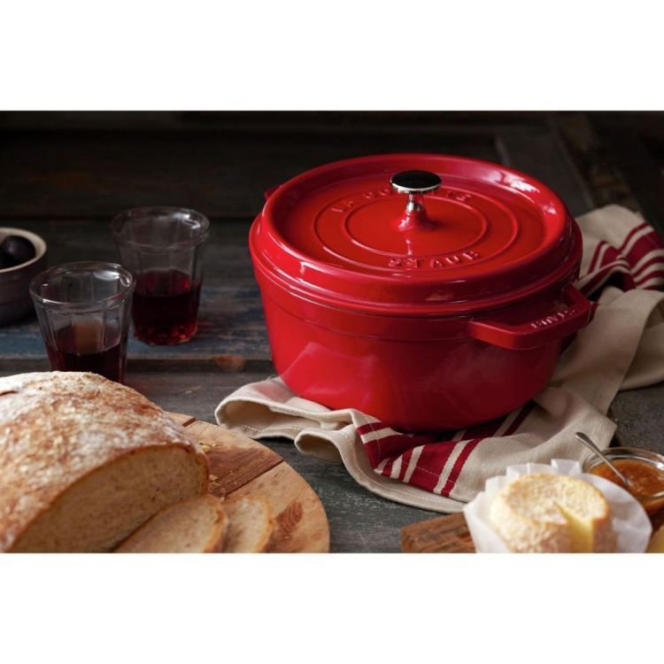 Staub Ronde cocotte 24cm / 3,7l (Kersenrood) - Panache (Koksijde)