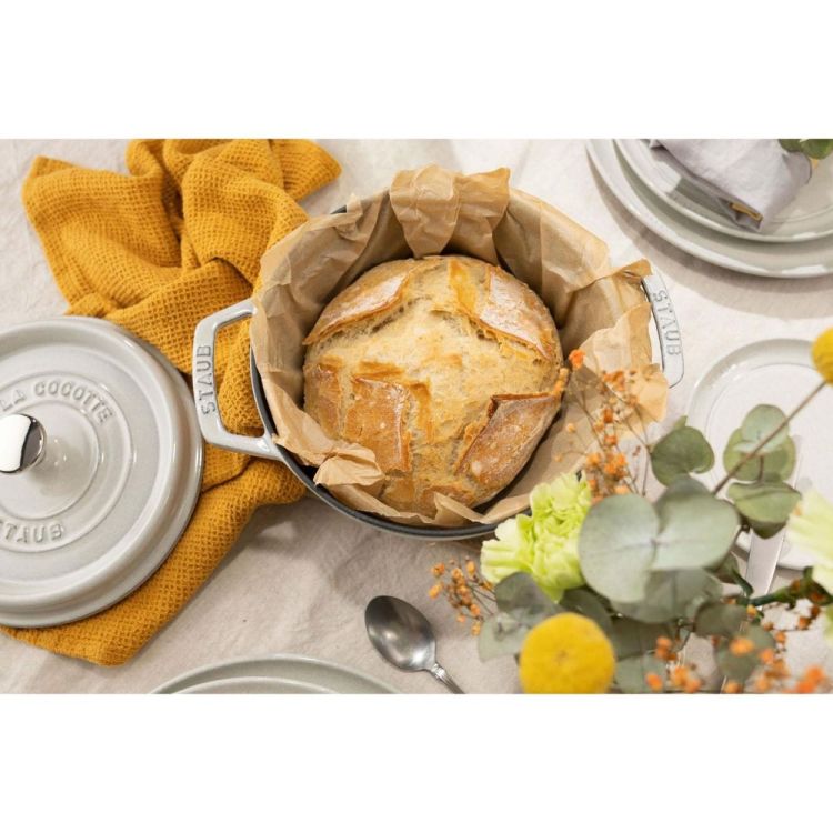 Staub Cocotte rond 24cm / 3,7l (White Truffle) - Panache (Koksijde)