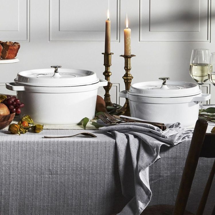 Staub Ronde cocotte 24cm / 3,7l (Wit) - Panache (Koksijde)