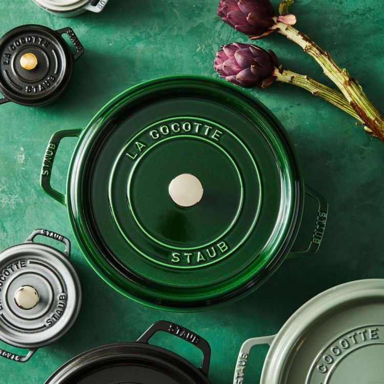 Staub Ronde cocotte 26cm / 5,25l Basilicum (Basilicum) - Panache (Koksijde)