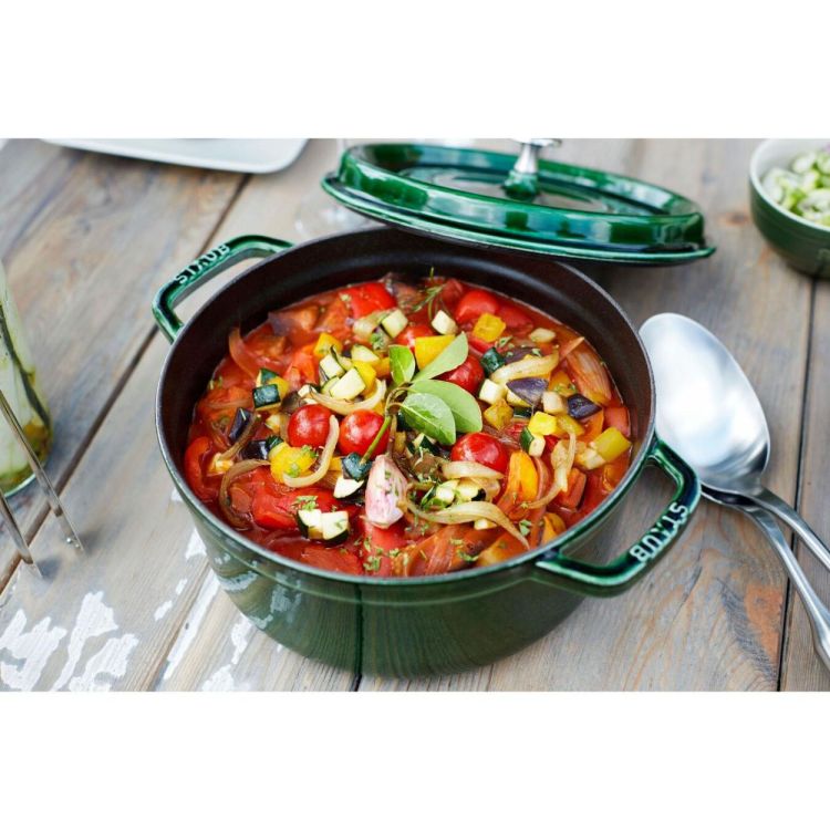 Staub Ronde cocotte 26cm / 5,25l Basilicum (Basilicum) - Panache (Koksijde)