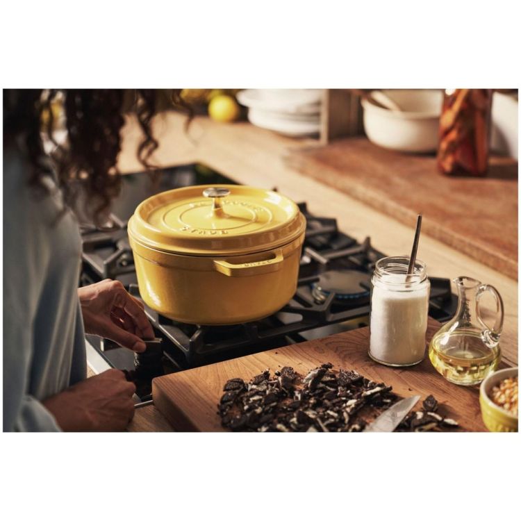 Staub Ronde cocotte 26cm / 5.25l (Citron) - Panache (Koksijde)