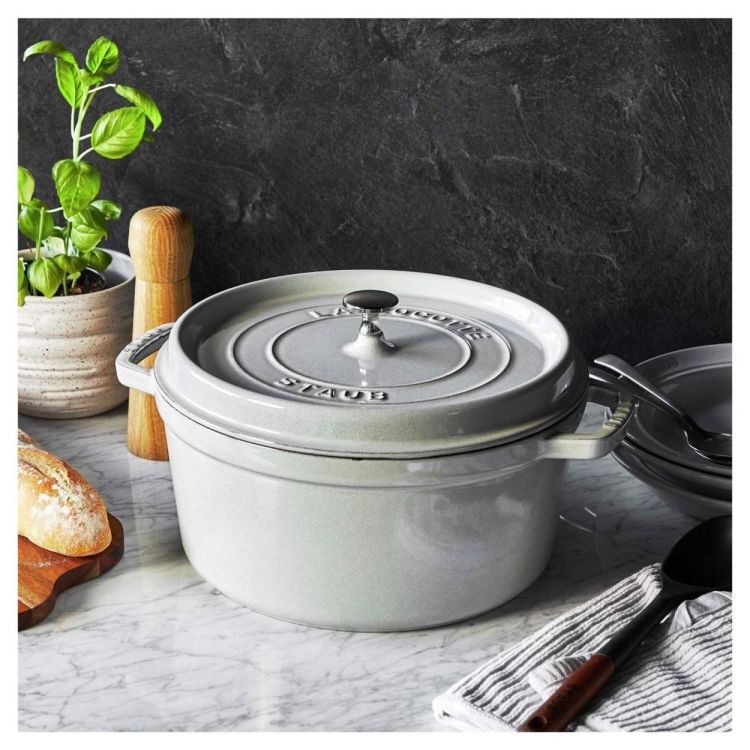 Staub Cocotte rond 28cm / 6,75l (White Truffle) - Panache (Koksijde)