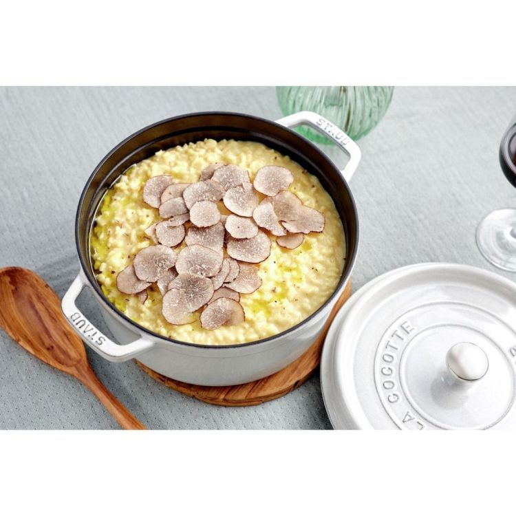 Staub Cocotte rond 28cm / 6,75l (White Truffle) - Panache (Koksijde)