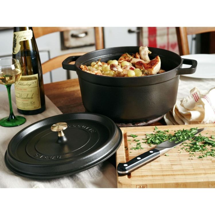 Staub Ronde cocotte 34cm / 12.5l (Zwart) - Panache (Koksijde)