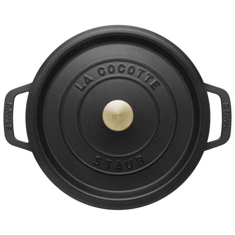 Staub Ronde cocotte 34cm / 12.5l (Zwart) - Panache (Koksijde)