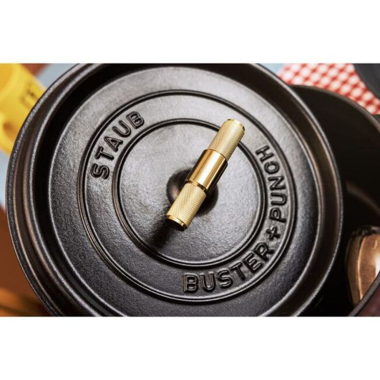 Staub Ronde cocotte Buster+Punch 24cm / 3,7l (Zwart) - Panache (Koksijde)