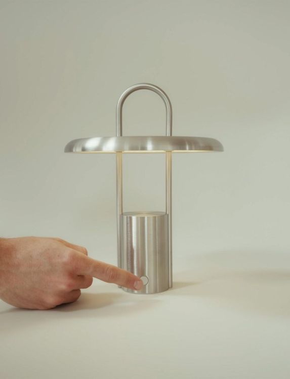 Stelton Pier LED lamp steel 25cm (Steel) - Panache (Koksijde)