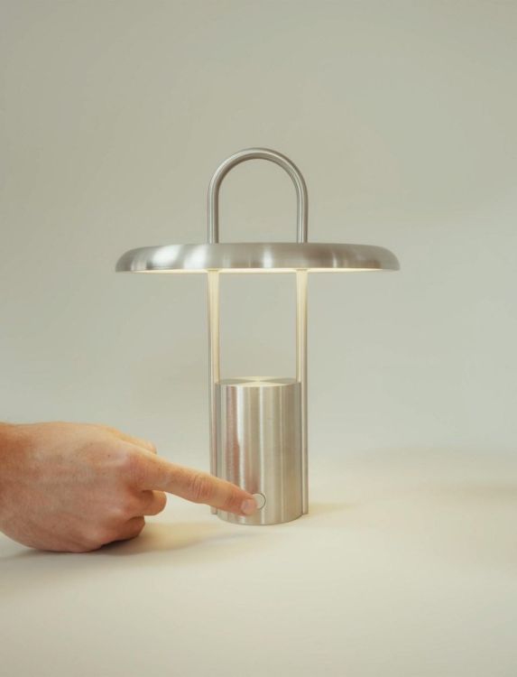 Stelton Pier LED lamp steel 25cm (Steel) - Panache (Koksijde)