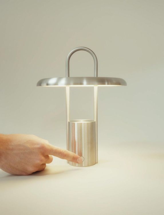 Stelton Pier LED lamp steel 25cm (Steel) - Panache (Koksijde)