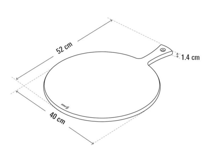 Stolf Serveerplank rond Teck 52x40x1,5cm (Teck) - Panache (Koksijde)