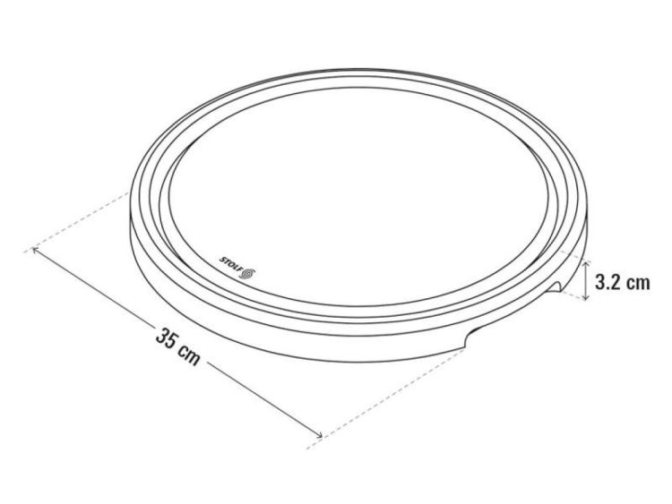 Stolf Snijplank rond Teck Ø35 H3cm (Teck) - Panache (Koksijde)