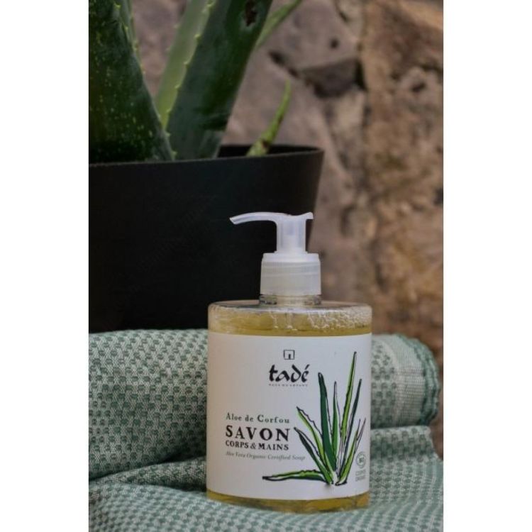 Tadé Savon liq. Aloe de Corfou 500ml (Wit) - Panache (Koksijde)