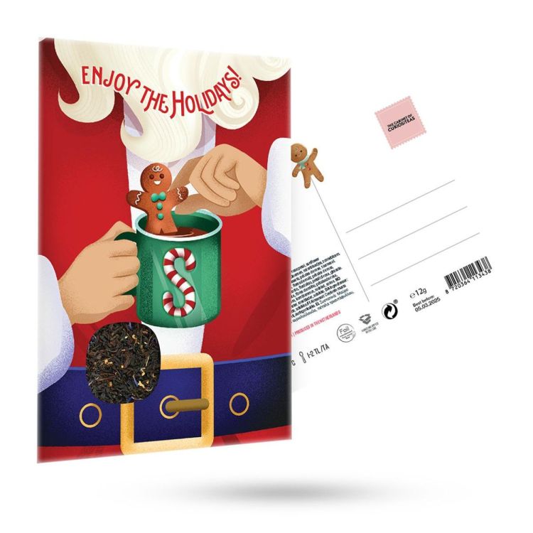 The Cabinet Of CuriosiTEAs SanTeaClaus Tea Postcard (Rood) - Panache (Koksijde)