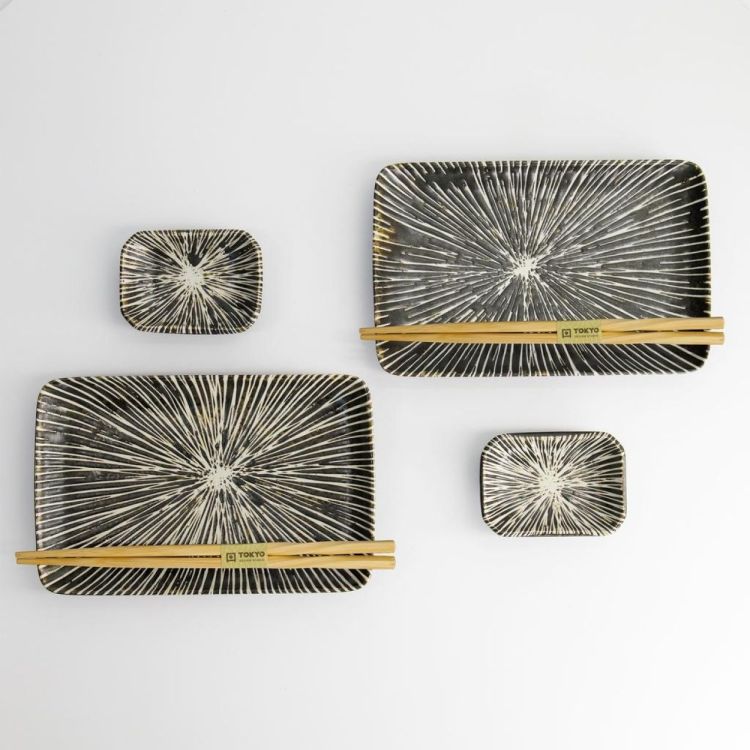 Tokyo Design Studio Brown Tokusa Sushi plate set (Brown) - Panache (Koksijde)