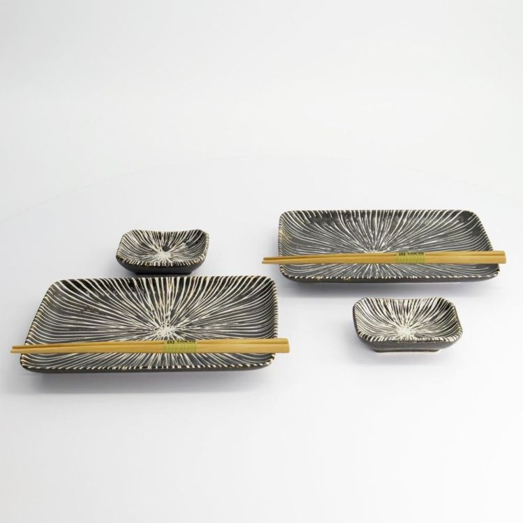 Tokyo Design Studio Brown Tokusa Sushi plate set (Brown) - Panache (Koksijde)