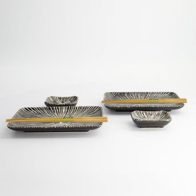 Tokyo Design Studio Brown Tokusa Sushi plate set (Brown) - Panache (Koksijde)