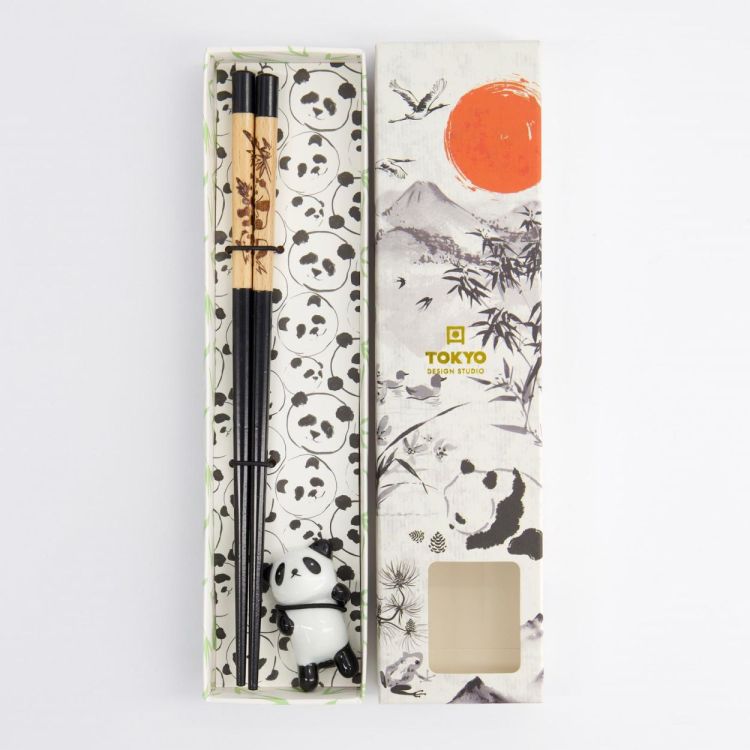 Tokyo Design Studio Chopsticks and Rest Panda (Multi) - Panache (Koksijde)