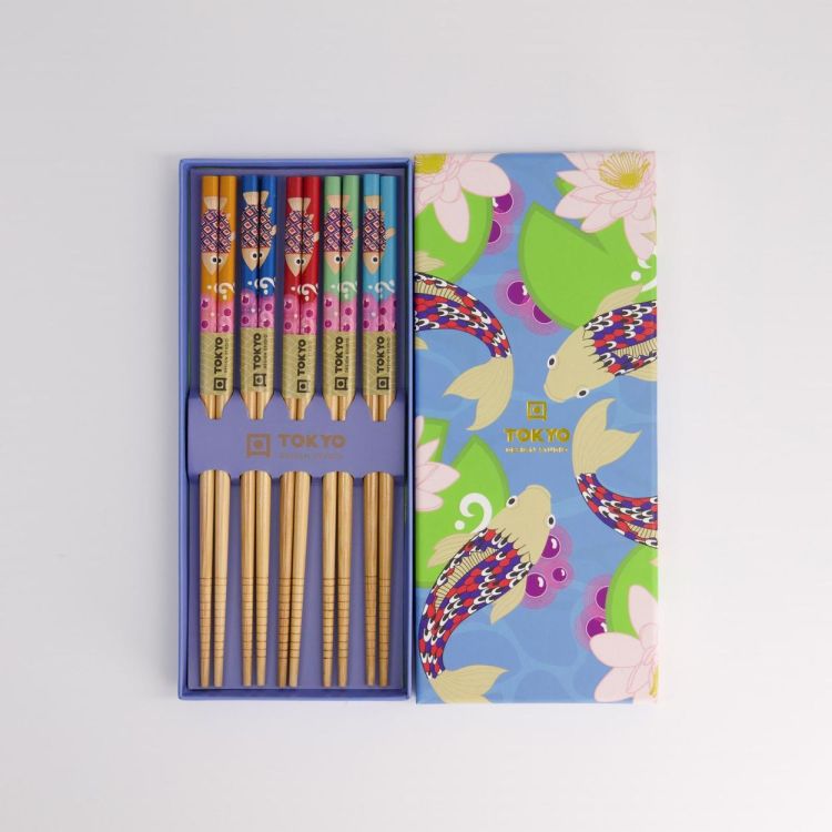 Tokyo Design Studio Chopsticks Blue lotus 5 paar (Multi) - Panache (Koksijde)