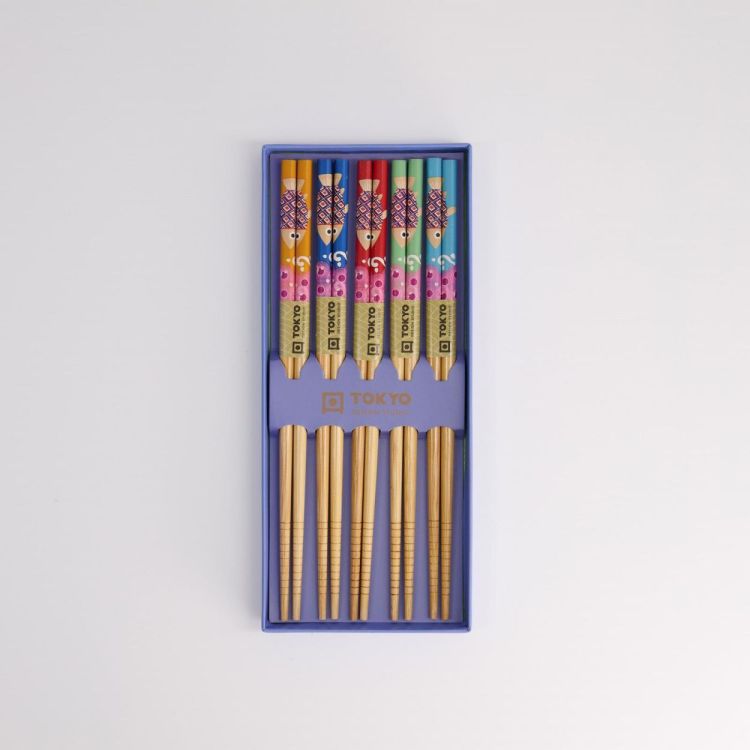 Tokyo Design Studio Chopsticks Blue lotus 5 paar (Multi) - Panache (Koksijde)