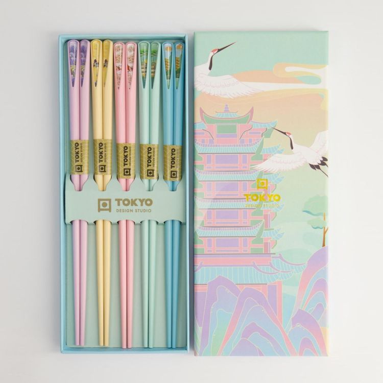 Tokyo Design Studio Chopsticks Cloud Emoji 5 paar (Multi) - Panache (Koksijde)