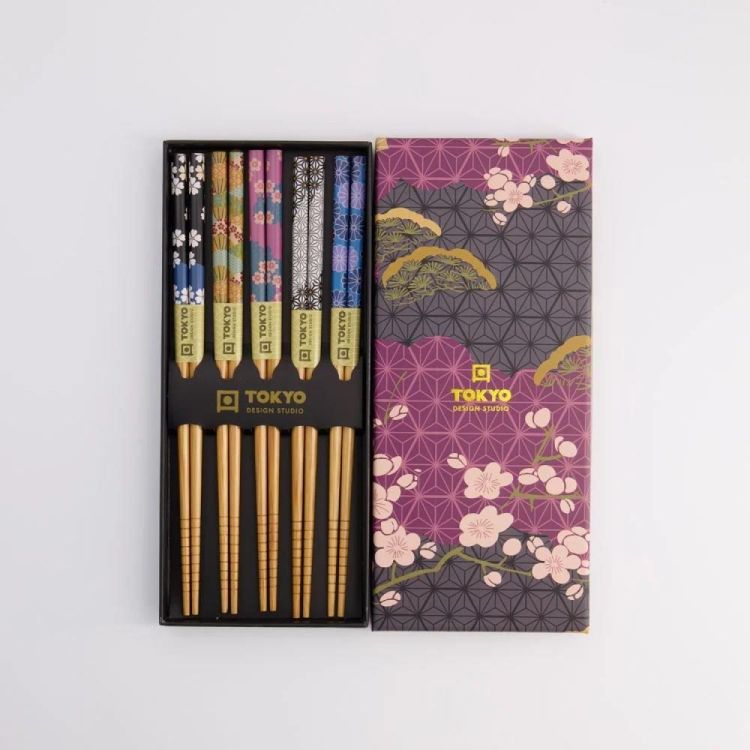 Tokyo Design Studio Chopsticks Flowers 5paar (Multi) - Panache (Koksijde)