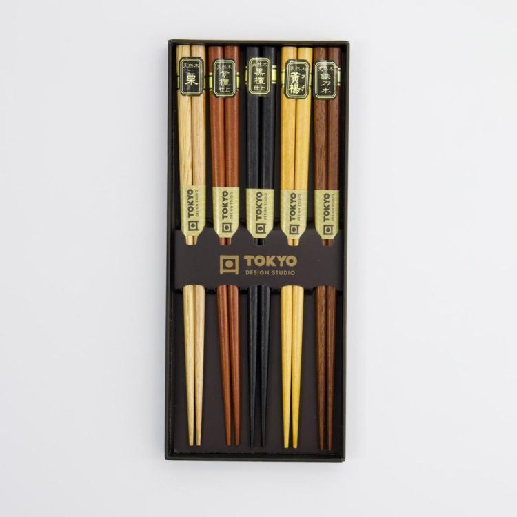 Tokyo Design Studio Chopsticks Gold Silver Dragon 5 paar (Multi) - Panache (Koksijde)