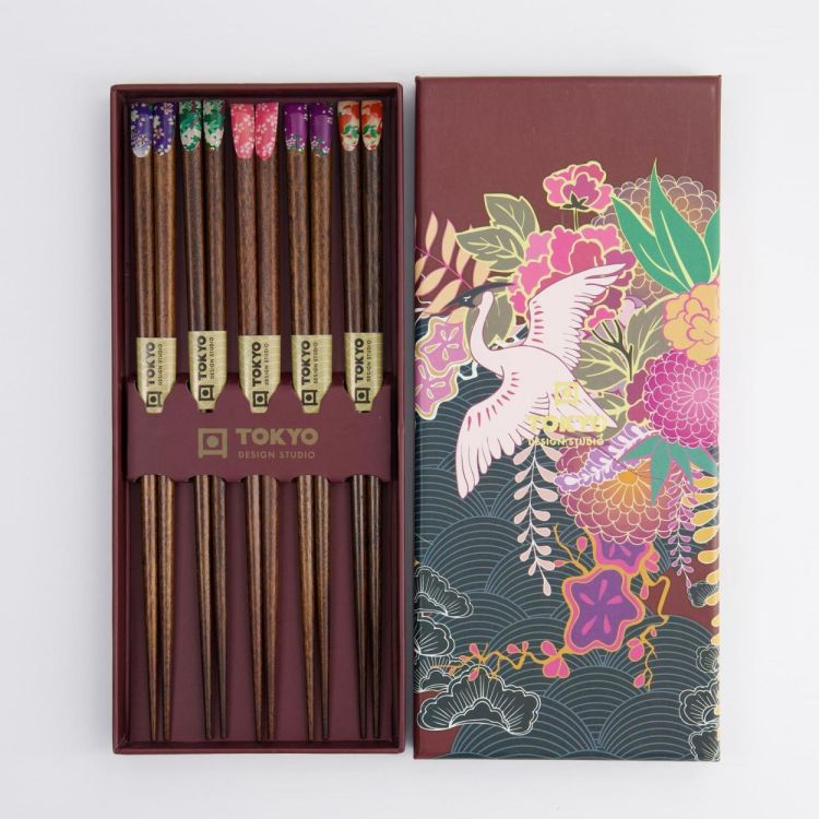 Tokyo Design Studio Chopsticks Japan flower 5 paar (Multi) - Panache (Koksijde)