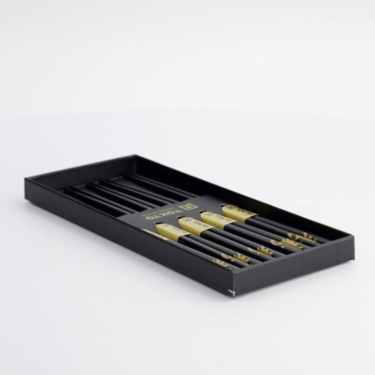 Tokyo Design Studio Chopsticks Kotobuki 5 paar (Black) - Panache (Koksijde)