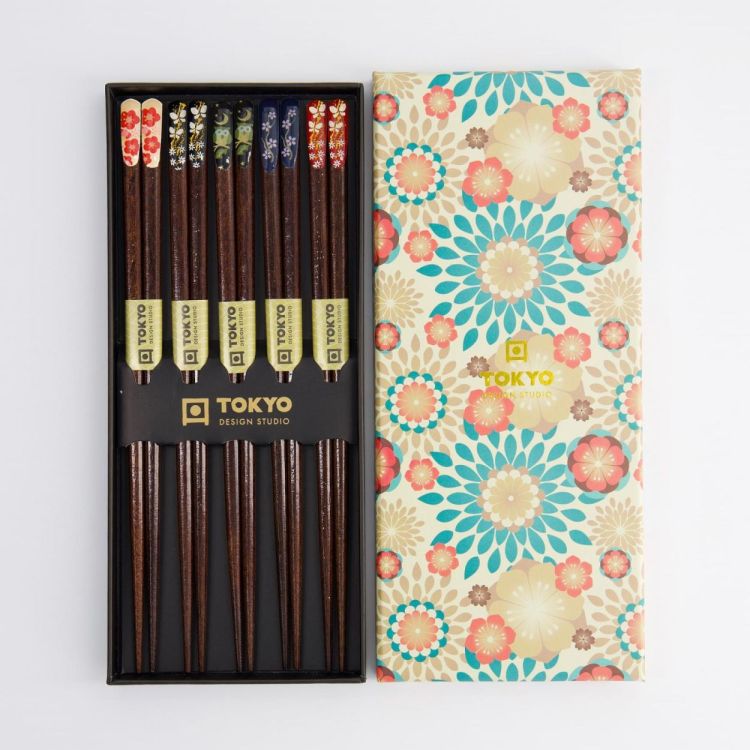 Tokyo Design Studio Chopsticks Nippon Floral 5 paar (Multi) - Panache (Koksijde)