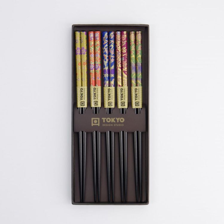 Tokyo Design Studio Chopsticks peony flower 5 paar (Multi) - Panache (Koksijde)