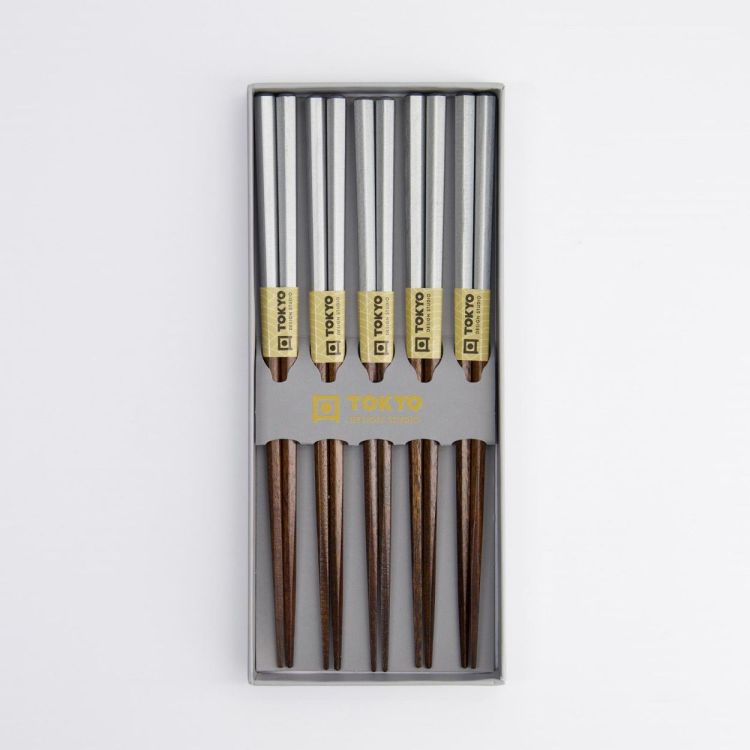 Tokyo Design Studio Chopsticks Platinum 5 paar (Platinum) - Panache (Koksijde)