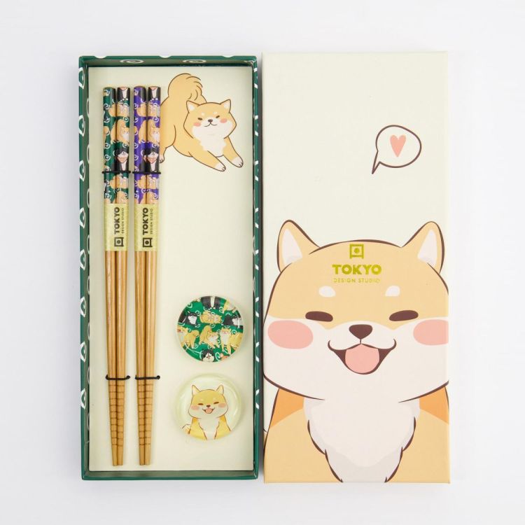 Tokyo Design Studio Chopsticks Shiba 2 paar + houders (Multi) - Panache (Koksijde)