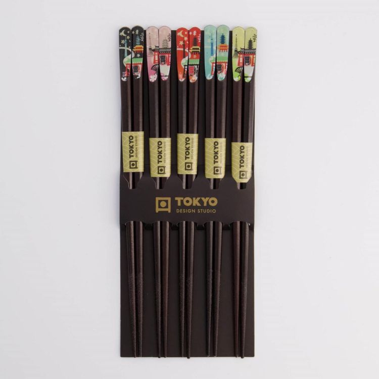 Tokyo Design Studio Chopsticks Temples 5 paar (Multi) - Panache (Koksijde)